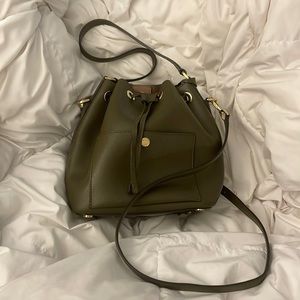 Michael Kors Greenwich Olive Green Bucket Bag